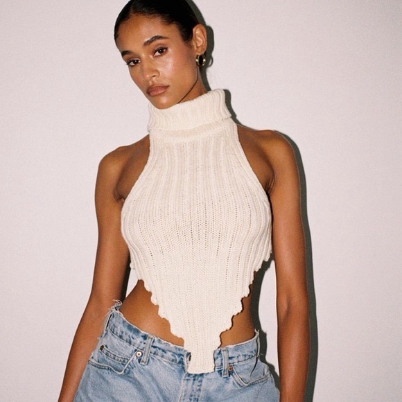 Blanc Saro Knit Turtle neck size small - Picture 1 of 7